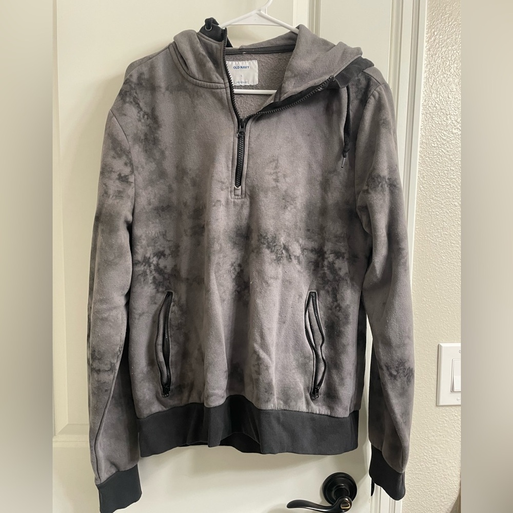 Women's Gray/Black 1/4 Zip Hoodie